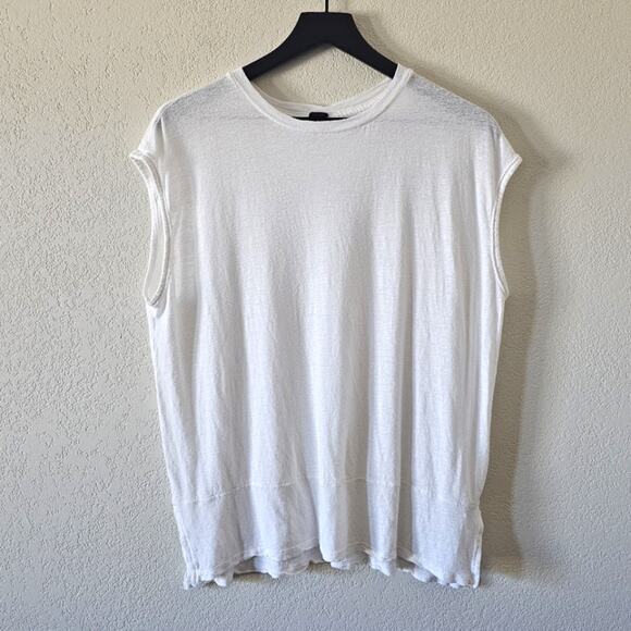 We The Free Tops - We The Free Linen Blend Muscle Tee